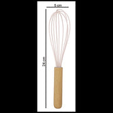Silicon Egg Beater with Wooden Handle
